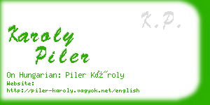 karoly piler business card